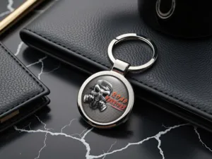 Mens Keyring Sturdy Metallic Style Metal